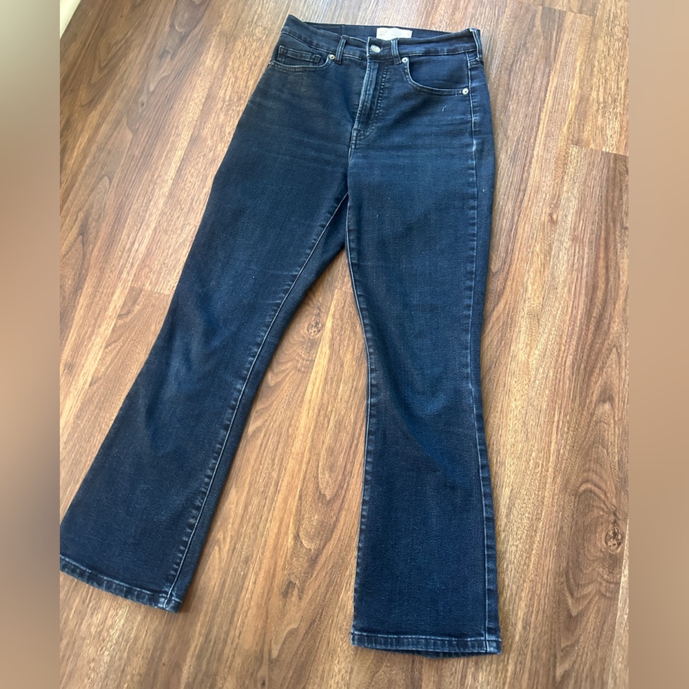 EVERLANE The Authentic Stretch Slim Bootcut Jean Dark Wash Casual Denim Size 26 - Picture 5 of 14